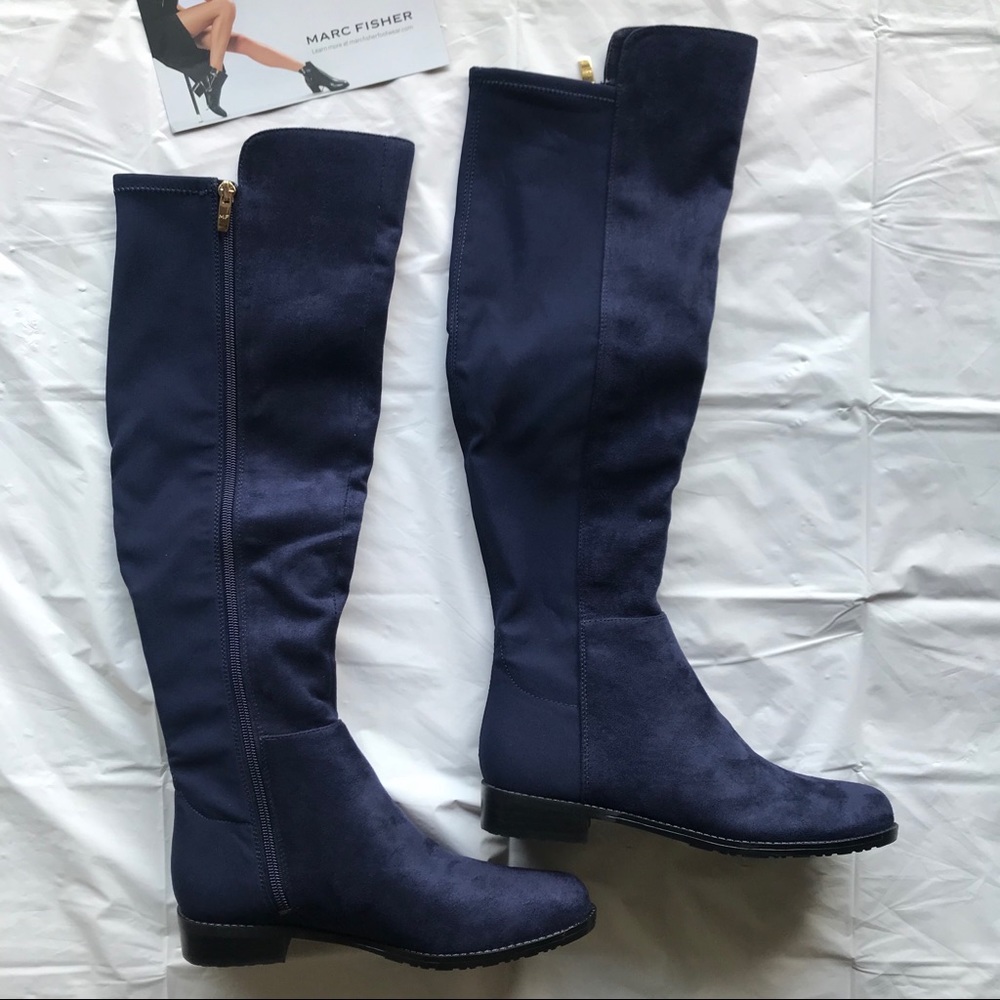 NEW - Dark Blue Over the Knee Marc Fisher Boots